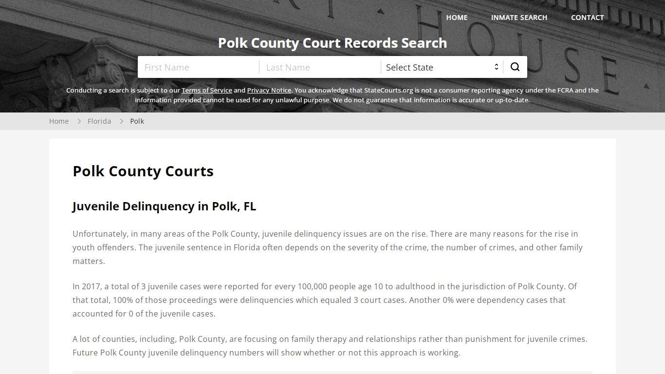 Polk County, FL Courts - Records & Cases - StateCourts